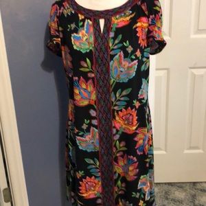 EUC Evan Picone short sleeve tropical print dress